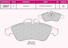 ÖN BALATA LT35 95-6.06 SPRINTER 95-6.06 VİTO 96.7.03 GDB1220