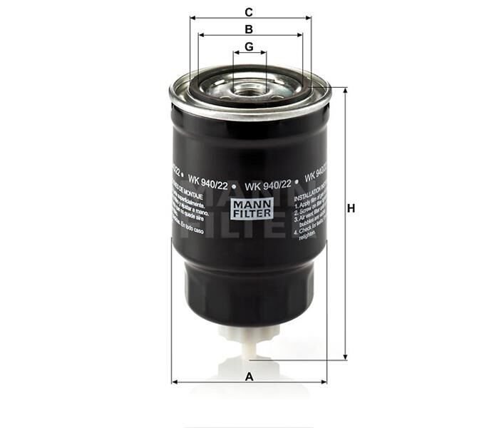 YAKIT FİLTRESİ NISSAN PRIMERA 3 P12 2.2 DI 126HP 02/02-