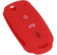 KONTAK ANAHTAR KUMANDA KORUYUCU KILIF SİLİKON KIRMIZI VW CADDY-JETTA-POLO-GOLF 6-SEAT LEON