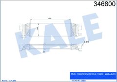 TURBO RADYATORU INTERCOOLER FUSION 1.6TDCI 90PS 02 MAZDA 2 03 1.4 DE 450 142 50