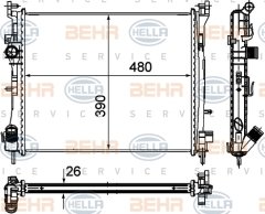 MOTOR SU RADYATÖRÜ RENAULT CLIO 2 98 05 SYMBOL 00 SYMBOL 2 08 1.5DCI MT AC MEKANİK 479x414x27