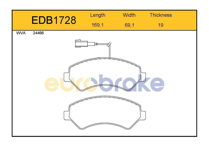ÖN BALATA BOXER 2.2-3.0 HDI 4 06 DUCATO MTJ 07.06 JUMPER 2.2-3.0 HDI 4.06 İKAZ KABLOLU GDB1703-FVR1925-LP1993