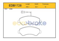 ÖN BALATA BOXER 2.2-3.0 HDI 4 06 DUCATO MTJ 07.06 JUMPER 2.2-3.0 HDI 4.06 İKAZ KABLOLU GDB1703-FVR1925-LP1993