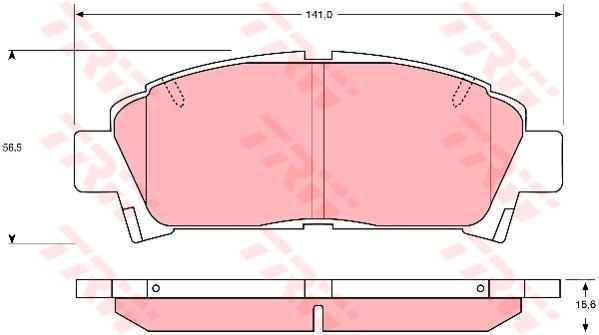 ÖN BALATA AVENSIS 1.8 VVT-1-2.0 VVT-1-2.0 D-4D CDT220 -2.0 TD 99-03 15 LİK