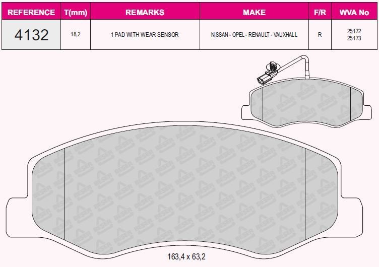 ARKA BALATA MASTER 3-MOVANO B 2.3CDI-CDTİ 10 ÇİFT TEKER -KARSAN JEST