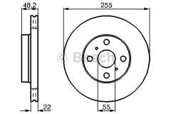 ÖN FREN AYNASI COROLLA 1.4 ie 16V 00-01 1.3 ie 16V 92-97 1.8 ie 16V 92-97 255x22x4DLxHAVALI