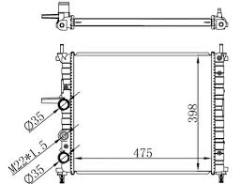 RADYATÖR BRAZİNG BRAVO-BRAVA-MAREA 1.2i-1.4i-1.6i 96 MEK. 475x395x22