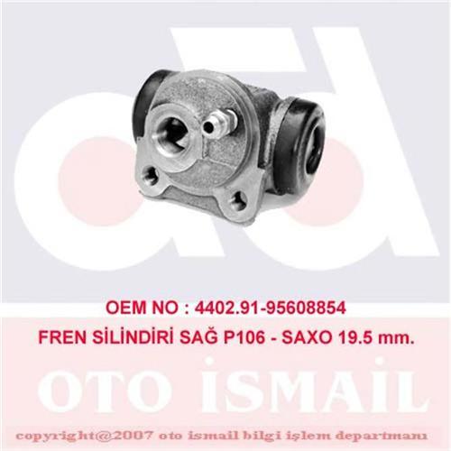 x FREN SİLİNDİRİ SAĞ P106 1.3-1.4-1.5D 91-04 P206 1.4-1.6-1.9D 98 19 mm