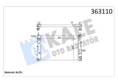 BRAZING VERSİYONU KL195500 FIAT LINEA PUNTO EVO 1.3/1.6 MJTD 1.4TJET 07 12 MT MEKANİK 620X416 X34 SU RADYATÖRÜ
