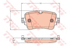 ARKA BALATA AUDI Q7 2.0TFSI-3.0TFSI-3.0TDI 15 129MMx65.5MMx16.8MM