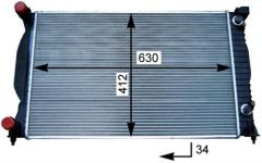 RADYATÖR BRAZİNG AUDI A4 00 AC OTOM 632x398x26