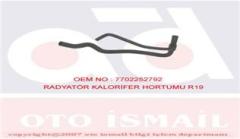 1212 KALORİFER HORTUMU RENAULT R19 1 90-92 1.4ie ENJ. E7J L53A