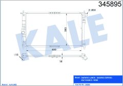 RADYATÖR DAEWOO LANOS 1.4-1.5-1.6 97 635x382x16 AC MEK AL/PL/BRZ