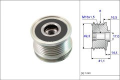 ALTERNATÖR KASNAĞI RULMANLI MİNİ ONE-COOPER-COOPER S-CABRIOLET-CLUBMAN 07 6 KANAL