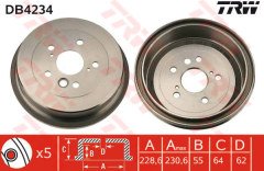 FREN KAMPANASI ARKA RAV 4 1 2.0 16V/CABRIO 2.0 16V 94-00 RAV 4 2 1.8 VVTI/2.0 D-4D 4WD/2.0 VVTI 4WD