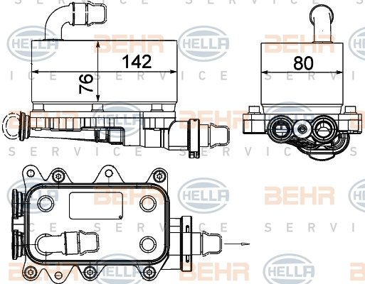 YAĞ SOĞUTUCU OTOM.ŞANZUMAN BMW 5 E60-E61 -BMW 6 E63 -BMW 7 E65-E66-E67-BMW X3 E83