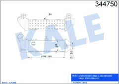TURBO RADYATÖRÜ INTERCOOLER CADDY 2-POLO-CORDOBA-IBIZA 2-1.9 TDI 295x95x85 AL/PL/BRZ