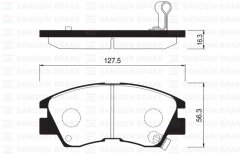 ÖN FREN BALATA MITSUBISHI L200 2.5L 4D55 4D56 8v K14T 4x2 4x4 86-98 / L300 2.5L 4D56 8v P15V PANELVAN 86-