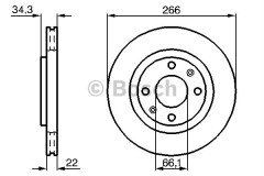 ÖN FREN AYNASI CORSA F-301-307-206-207-PARTNER-BERLINGO-C-ELYSEE-C2-C3 02 C5-C4 266x22x4DLxHAVALI CROSSLAND X-DS3-2008-1007-208 4249.G1-4246.W1-4246.W7-4246.W7