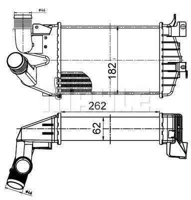 TURBO RADYATÖRÜ INTERCOOLER ASTRA H-ZAFIRA AL/PL/BRZ 262x181.5x62