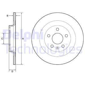 ARKA FREN DİSKİ VOLVO XC40 536 2017 >2021 > CAP 302X 5 BIJON 16 İNÇ
