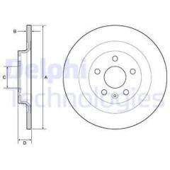 ARKA FREN DİSKİ VOLVO XC40 536 2017 >2021 > CAP 302X 5 BIJON 16 İNÇ