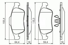 ÖN FREN BALATASI MEGANE 3 09 SCENIC 3 09 FLUENCE 10 DUSTER 10 LODGY 12 CAPTUR 1 13 1.5 DCI 1.6 16V