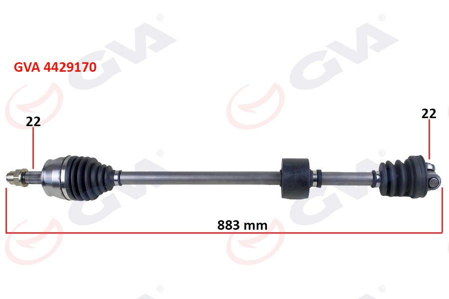 KOMPLE AKS SAĞ LINEA 1.4 07- 883mm