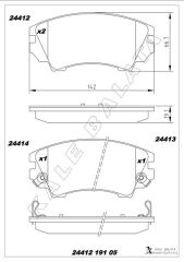 ÖN BALATA OPEL ASTRA J 12 14 INSIGNIA 08 11 ZAFIRA 11 SAAB 9.5 10 17 JANT GDB1783