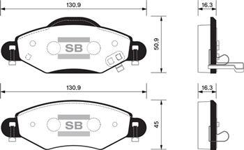 ÖN FREN BALATA TOYOTA YARIS 1.0L 1SZ-FE SCP10 fransız üretim 03-05 / 1.3L 2SZ-FE SCP12 fransız üretim 03-05