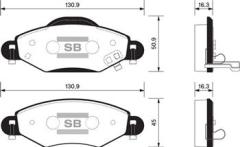 ÖN FREN BALATA TOYOTA YARIS 1.0L 1SZ-FE SCP10 fransız üretim 03-05 / 1.3L 2SZ-FE SCP12 fransız üretim 03-05