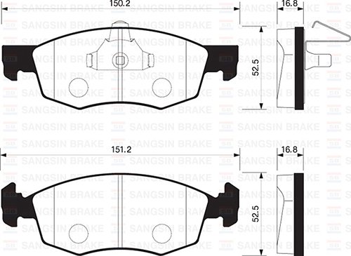 ÖN FREN BALATA FIAT PALIO WEEKEND 96- / ALBEA 01- / DOBLO 00-