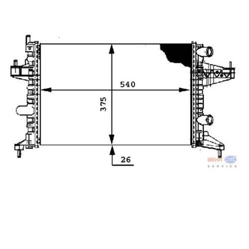RADYATÖR CORSA C-COMBO-TIGRA 1.0-1.2-1.2 16V-1.4-1.4 16V AC KLİMASIZ MEK 540x375x26