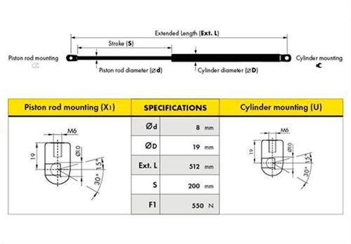 BAGAJ AMORTİSÖRÜ FOCUS SW 99 D0080-1