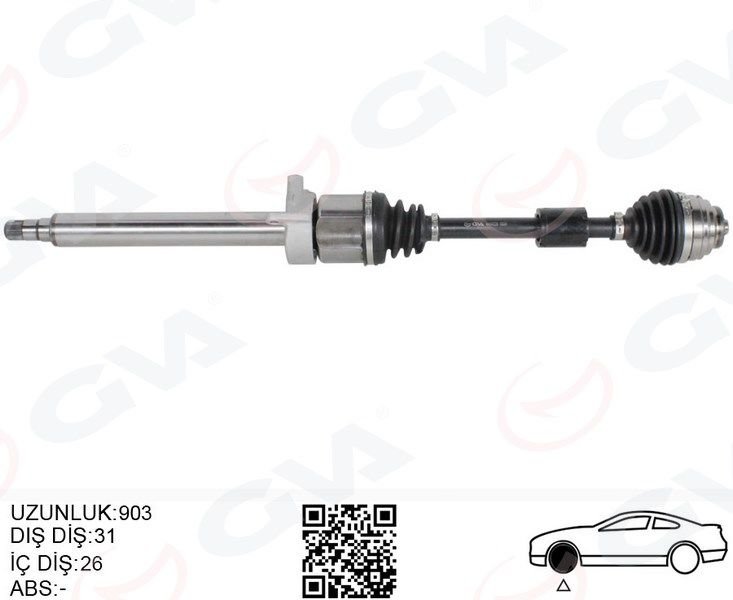 KOMPLE AKS ON SAG BMW F45 F48 MINI COUNTRYMAN F60 MINI CLUBMAN F54 903MM 31608626886