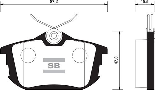 ARKA BALATA CARISMA 95-06 COLT 1.3-1.5 04-12 VOLVO S40 1.6-1.8-2.0-2.0T V40 95-04 GDB1314-G