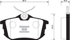 ARKA BALATA CARISMA 95-06 COLT 1.3-1.5 04-12 VOLVO S40 1.6-1.8-2.0-2.0T V40 95-04 GDB1314-G