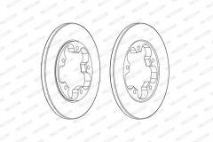 ARKA FREN DISKI TRANSIT V363 14 TEK TEKER A.CEKER DUZ 308MM 5 BIJON