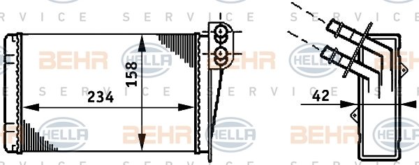 KALORİFER RADYATÖRÜ CLIO 2 00 SYMBOL 2 08 234x158x42