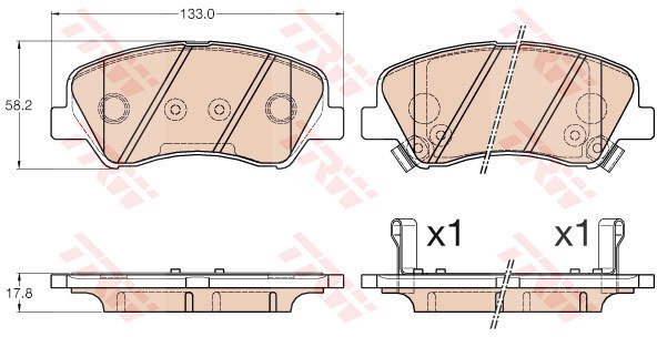 ÖN FREN BALATA HYUNDAI ACCENT BLUE 1.4L 1.6L benzinli 10-> 1.6L CRDi dizel 10-> / ELANTRA 1.6L D4FB G4FG 6 vites 16-> / KIA RIO 1.4L D4FC 11->