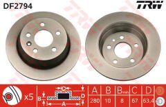 FREN DISKI ARKA MERCEDES VITO W638 96 03