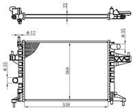 RADYATÖR CORSA C-1.4i AC KLİMASIZ MEK BRAZİNG 538x368x22
