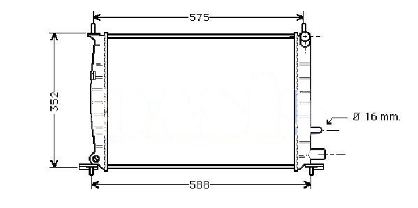 x RADYATÖR CLASSIC FIESTA 1.0i-1.1i-1.3 89-02 AC MEK 360x500x34