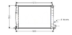 x RADYATÖR CLASSIC FIESTA 1.0i-1.1i-1.3 89-02 AC MEK 360x500x34