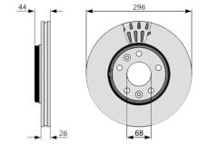 ÖN FREN DİSKİ LAGUNA 3 07 LATITUDE 10 MEGANE 3 08 SCENIC 3 09 296x26x23.4 5D İçten HAVA
