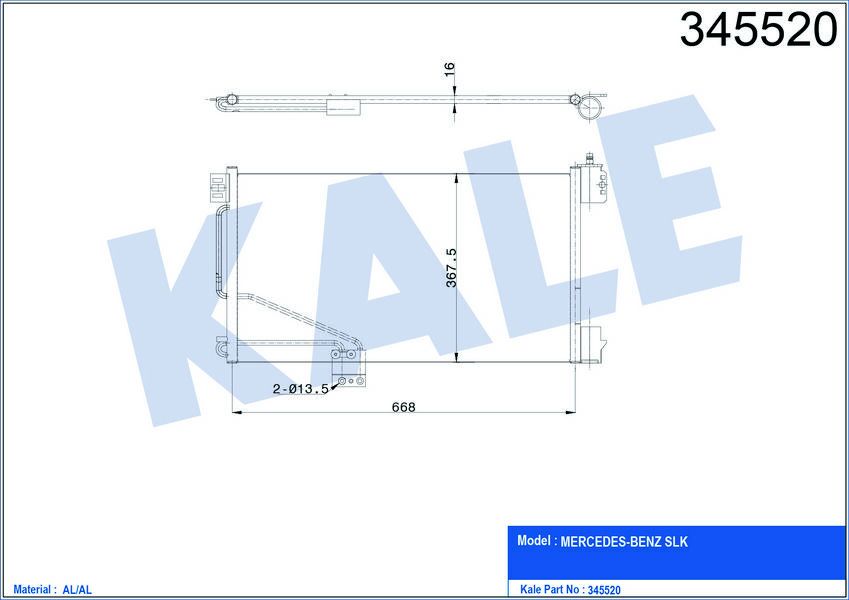 KLIMA RADYATORU MERCEDES SLK-CLASS R171 04 11