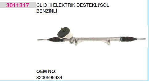 A0027308HT DİREKSİYON KUTUSU ELEKTRİKLİ SAC JANT 15J CLIO 3 05 MODUS 04 MICRA 3 03 3011301 A0007954