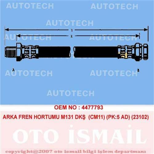 ARKA FREN HORTUMU M131 DKŞ CM11 PK:5 AD 23102
