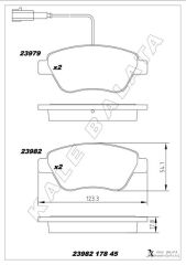 ÖN BALATA DOBLO 1.3-1.6-1.9 JTD 02 FIORINO 1.3-1.4 MTJ 08 FIAT 500 1.4 07