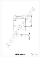 FREN BALATASI ARKA MERCEDES W201 W202 W210 W124 R170